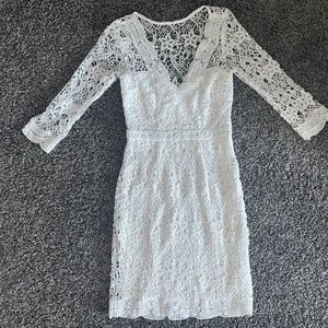 Lulu’s White lace mini dress